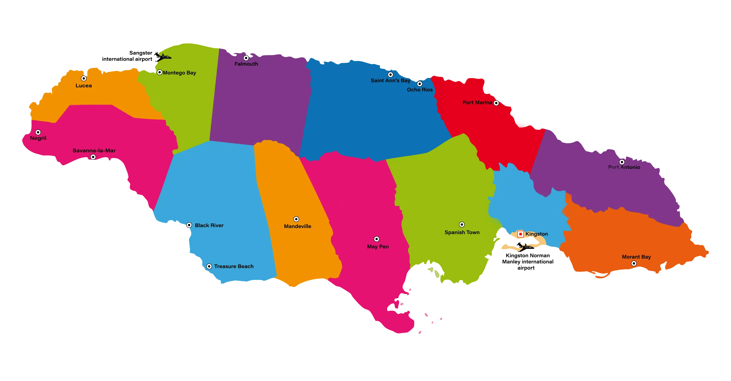 Map of Jamaica