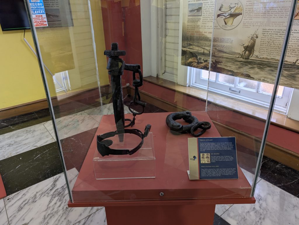 Interior museum dedicated to Sam Sharpe at Montego Bay Cultural Centre.