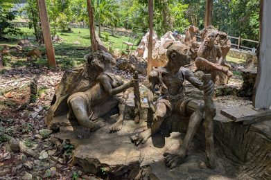 “Massive stone sculpture at Jamaica Giants in Westmoreland, Jamaica”