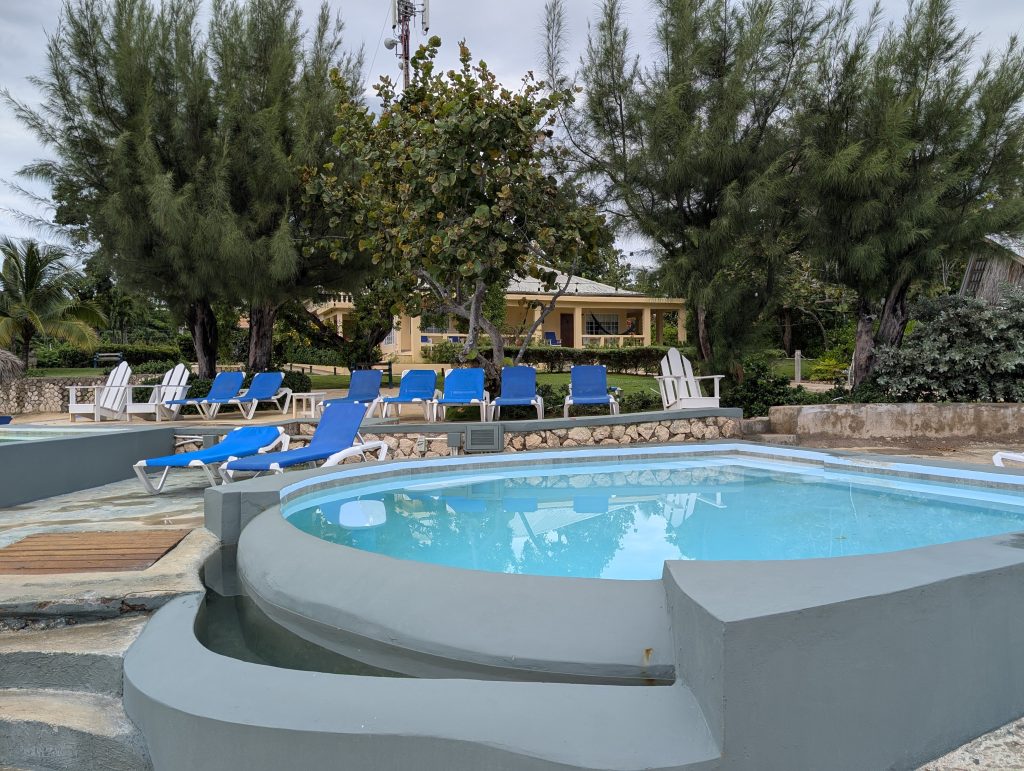 “Westender Inn pool with Caribbean Sea views in Negril, Jamaica”
